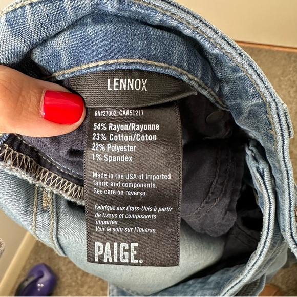 Paige Transcend Lennox Slim Fit Jeans in Liam Light Wash - Picture 7 of 9